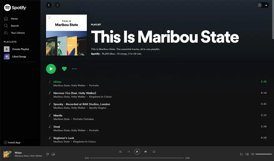How to select multiple songs on Spotify web player
